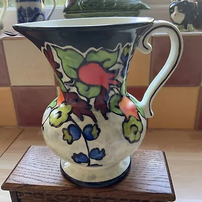 Buy 1930’s Ditmar Urbach Czech Pottery Jug Hand Painted Floral Design 6 5/8  Tall • 18.99£