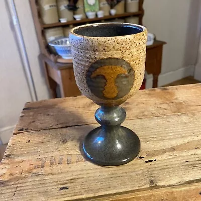 Buy Vintage Laugharne Studio Pottery / Stoneware Goblet – Wales – Great! – • 11.99£