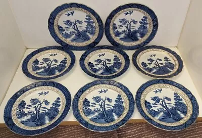 Buy 8 X ANTIQUE 1930s BOOTHS REAL OLD WILLOW SIDE PLATES - 6 X 17.5cm & 2 X 18.5cm • 20£