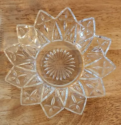 Buy Vintage Federal Glass 5.5” Clear Glass Petal Bowl • 9.45£