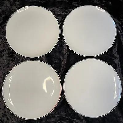 Buy BHS Platinum Fine Porcelain Silver White Dinner Plate  X4 FREE P&P • 19.99£