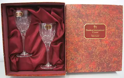 Buy 2x Royal Doulton Crystal Hellene Sherry Glasses- Boxed/Labelled/Unused/New • 35£
