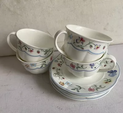 Buy Villeroy & And Boch MARIPOSA Mettlach Tea / Coffee Cup And Saucers Set For 4 • 65£