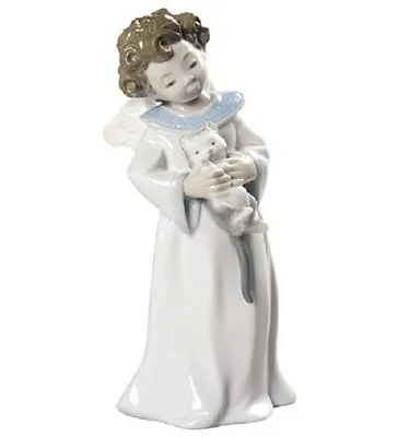 Buy Nao Porcelain By Lladro Figurine Angel Cuddles 02000534 Was £80 Now £72.00 • 72£