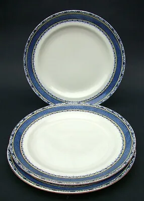 Buy Burleigh Ware Semi Porcelain Circa  1933  Blue Sandon Breakfast Plates 25cm • 7.50£