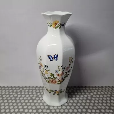 Buy Aynsley Fine Bone China  Cottage Garden  Octagonal Vase. 23cm Tall  • 9.95£