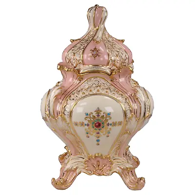 Buy Coalport Jewelled Vase Cover Agate Flared Bome Vase H34cm Circa 1885 • 1,250£