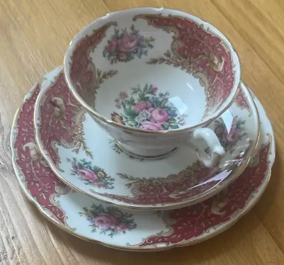 Buy Coalport Bone China Montrose Pink Pattern-  Cup &  Saucer  & Plate • 20£