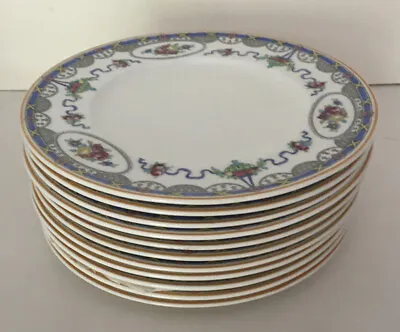 Buy Set Of 11 Antique Cauldon China England Art Deco Pattern Salad Luncheon Plates • 176.68£
