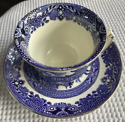 Buy Burleigh Ware Willow Pattern Cup & Saucer • 9.99£