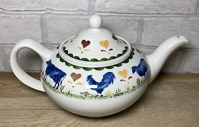 Buy Wood & Sons Jacks Farm Teapot Ceramic Made In England Farm Animals Hearts White • 31.73£