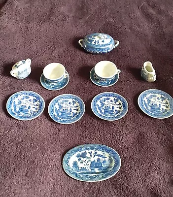 Buy Vintage Childrens China Tea Set, Willow Pattern • 0.99£