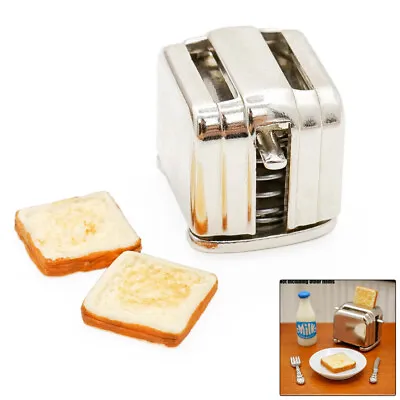 Buy Dolls House Miniature 1:12TH Scale Metal Toaster Bread Kitchen Food Breakfast • 5.39£