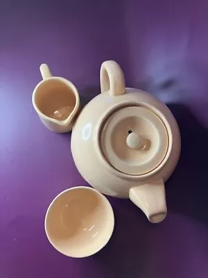Buy Vintage George Clews Teapot, Sugar And Milk Set With Dimple Design. Ceramic.  • 18£