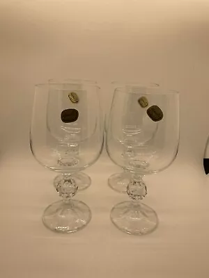Buy Vintage Bohemian Crystal Wine/ Water Glasses Czechoslovakia  • 38.36£