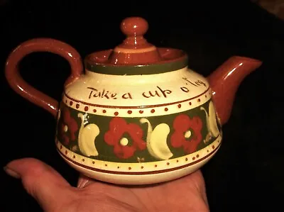 Buy Rare Pattern Devon Torquay Ware Motto Ware Small Teapot Take Cup Refreshing Tea • 22.50£