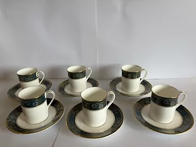 Buy Carlyle - H5018 6 Coffee/Espresso Can Cups & Coffee Saucers By Royal Doulton • 30£