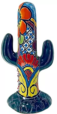Buy Talavera Cactus Mexican Figure Pottery Saguaro Folk Art 9.5  • 33.20£