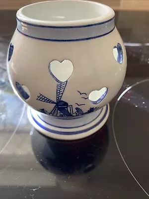 Buy Vintage Delft Blue Design Tea Light/Round Pot Pourri Holder Used, Small Stem • 3.96£