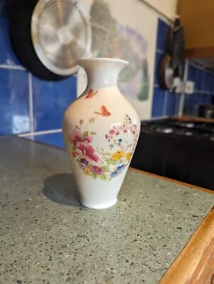 Buy Vintage, Poole Pottery 'Ophelia' English  Bone China Vase, Butterfly, Floral  • 10£