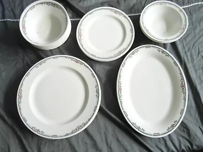 Buy 19 Bowls And Plates Royal Doulton Hotel Porcelain, England - Heavily Used • 9.99£
