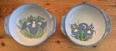 Buy A Pair Of Highland Stoneware Two-handled Servers (Iris Pattern) - Late 1990s • 20£