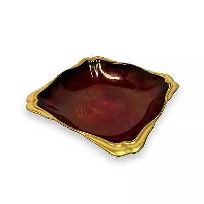 Buy Vintage Carlton Ware ‘Rouge Royale’ Bowl Art Deco Maroon & Gold Made In England • 17.50£