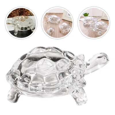Buy 1Pc Tortoise Statute Glass Crystal Turtle Ornament Fortune Adornment Crystal • 8.44£