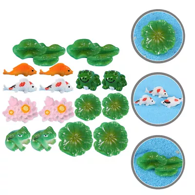 Buy  Synthetic Resin Miniature Glass Animals Water Lily Pads Artificial Foliage Pond • 7.99£