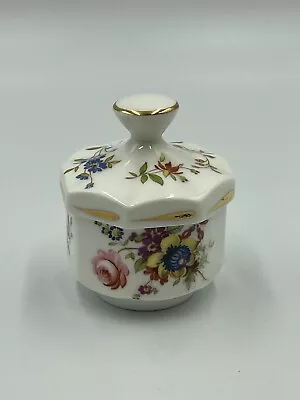 Buy Hammersley English Fine Bone China Vintage Trinket Dish Box 5.5cm Floral Design • 12.99£