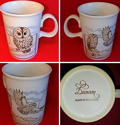 Buy DUNOON Mat Finish 'Owl Scene Design' Straight Sided Made In Scotland 250ml Mug • 2.99£