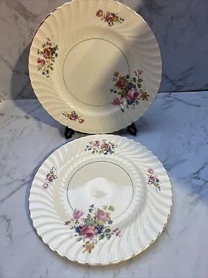 Buy Burgess & Leigh, BURLEIGH  Pair Of Floral Salad Plates C.1930's • 10£