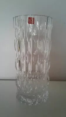 Buy Heavy RCR Crystal Glass Vase Multi Faceted 28cms Stunning Over 2kg • 9.99£