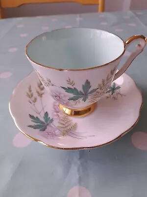 Buy Vintage Queen Anne Bone China Cup And Saucer ENGLAND.Louise. Gilded. • 3.99£