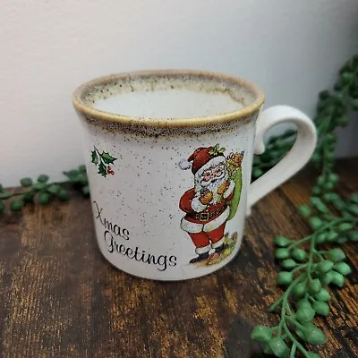 Buy Vintage Christmas The Welsh Beaker Company Speckle Pottery Mug Xmas Greetings • 12.99£