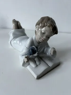 Buy Lladro Nao Figurine “REPEAT WITH ME , Boy With Puppy. • 35£