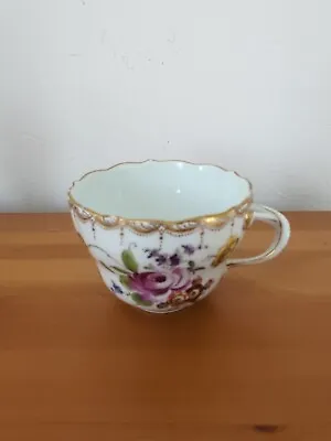 Buy Superb Antique Meissen 19thc Hand Painted Cabinet Cup  • 50£