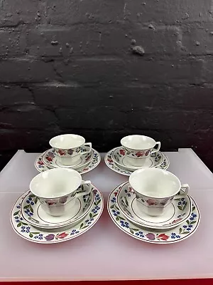 Buy 4 X Adams Old Colonial Tea Trios Cups Saucers Side Plates 2 Sets Available • 24.99£