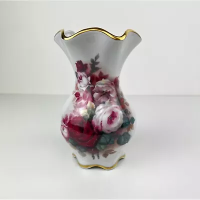 Buy Limoges France CC Vintage 1960 Hand Painted   Roses  Floral Vase • 51.88£