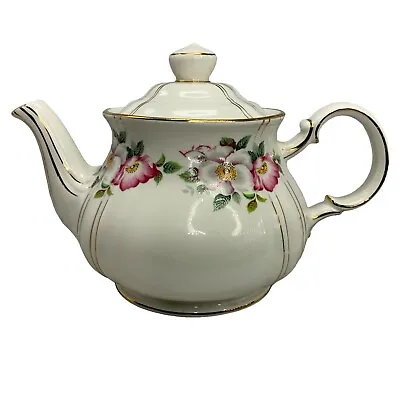 Buy Vintage China Sadler Tea Pot Made In England Flowers Gold Trim • 23.71£