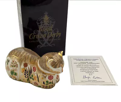 Buy Royal Crown Derby *clover* Cottage Garden Cat Signature Paperweight  - Govier's • 110£