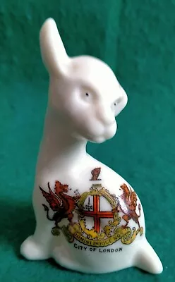 Buy A Vintage Grafton China Crested Ware 'city Of London' 3 1/4  Tall Comical Dog • 4.99£