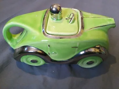 Buy Vintage Art Deco Sadler Racing Car OKT42 Teapot Green/Chrome • 20£
