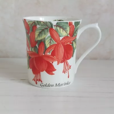 Buy Queens Golden Marinka Cup Mug Fine Bone China Fuchsia Floral Small H 8.5cm • 10£