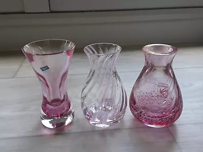 Buy 3 Caithness Pink Bud Vases • 12£