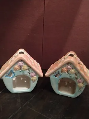 Buy 2 Cottontale Ceramic Tea-Light Holders. So Cute! Pastel Easter Colors • 4.32£
