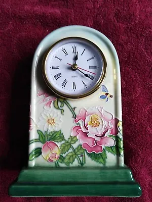 Buy Old Tupton Ware Clock. Cottage Garden Flowers And Bee. 17cm Tall. Working. • 19.95£