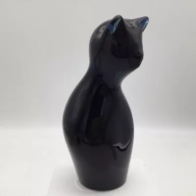Buy Midnight Blue Wedgwood Glass Cat - Large • 110£