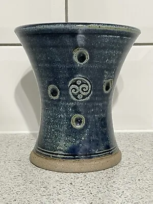 Buy Celtic Clays Blue Pottery Vase Embossed With Celtic Designs Handmade In Ireland • 19.99£