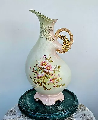 Buy Antique Porcelain Vase Austria Robert Hanke Nautilus Shell Shaped Atr Nouveau • 94.19£